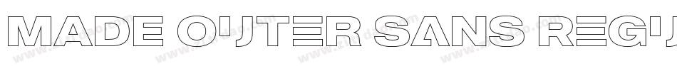 MADE Outer Sans Regular PERSONAL USE字体转换